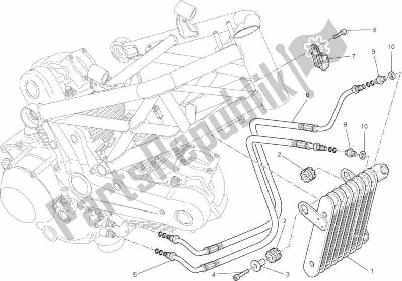 Todas as partes de Radiador De óleo do Ducati Monster 795 Thailand 2014
